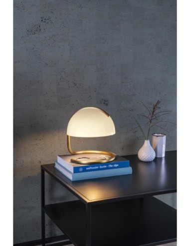 Lampe de table Diam. 23,5 cm 1xE27 40W Blanc - Lucide- Cato