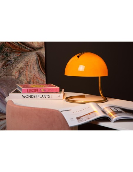 Lampe de table Diam. 23,5 cm 1xE27 40W Orange - Lucide - Cato
