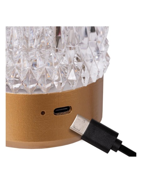Lucide - Lily -  Lampe de table autonome  Or Mat - rechargeable sur prise USB