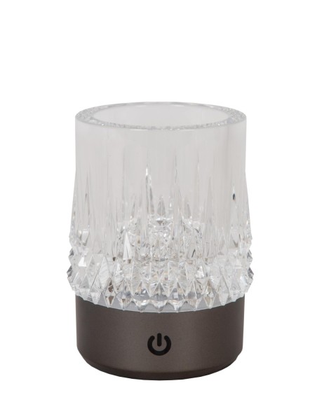 Lampes de table autonomes  anthracite - Lucide - Lily - Lot de 3