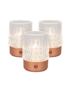 Lot de 3 Lampes de table autonomes  cuivré - Lucide - Lily
