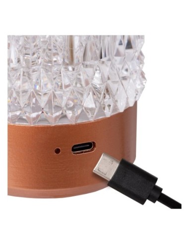Lot de 3 Lampes de table autonomes  cuivré - Lucide - Lily - rechargeables USB - dimmables