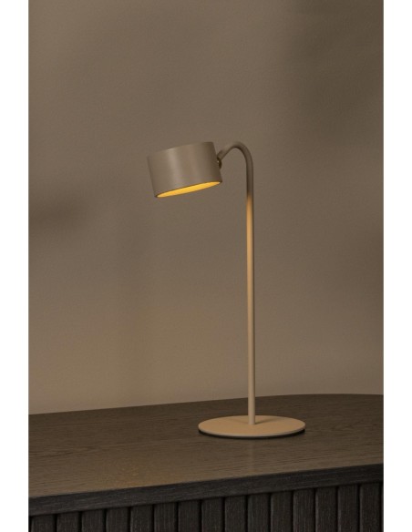 Lucide -  Jolan - Lampe Led polyvalente magnétique rechargeable taupe - fonction lampe de table