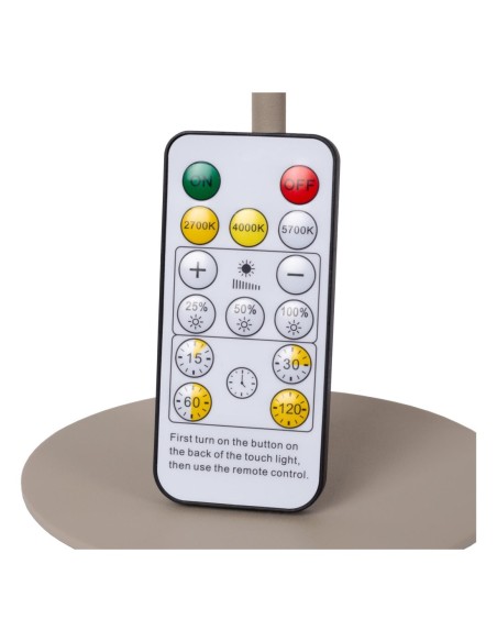 Accessoire Jolan de Lucide - Lampe Led polyvalente magnétique rechargeable taupe - télécommande