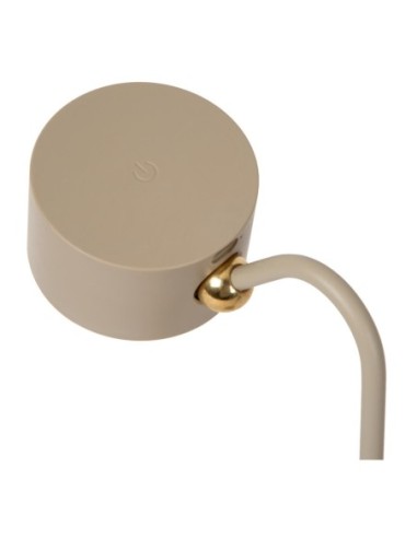 Jolan de Lucide - Lampe Led polyvalente magnétique rechargeable taupe - tête orientable pivotante