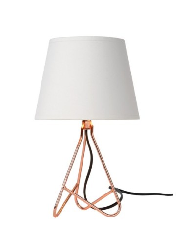 lampe de table GITTA de lucide , diam 17 cm, E14 cuivre