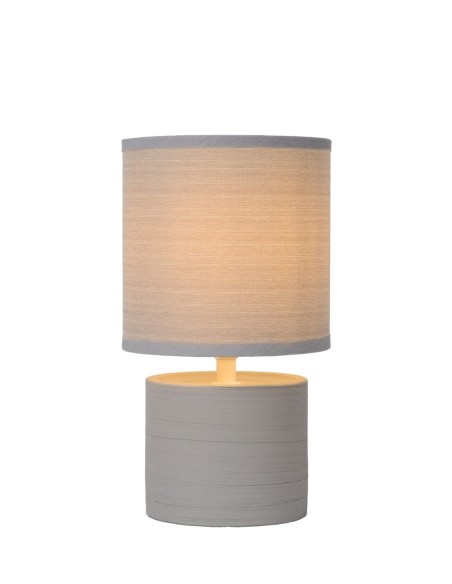 Lampe de table Diam. 14 cm 1xE14 40 W IP20  Gris - Lucide - Greasby