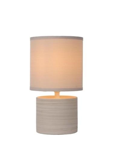 Lampe de table Diam. 14 cm 1xE14 40 W IP20 Crème - Lucide - Greasby