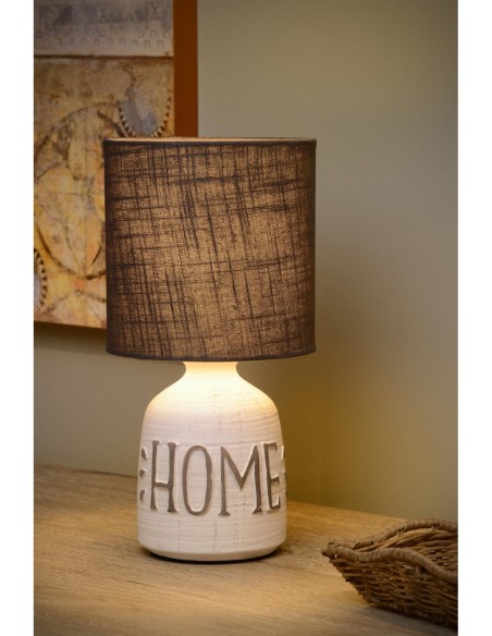 Lampe de table Diam. 16,5 cm 1xE14 40W IP20 Blanc - Lucide - Cosby