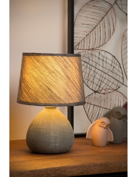 Ramzi  de Lucide - Lampe de table Diam. 18 cm 1xE14  gris