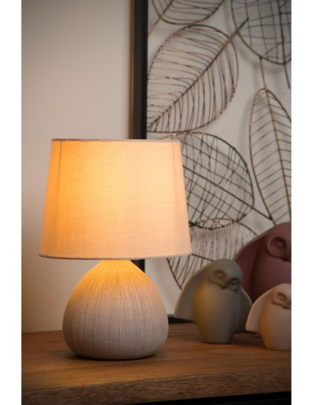 Ramzi de Lucide - Lampe de table Diam. 18 cm 1xE14  ivoire