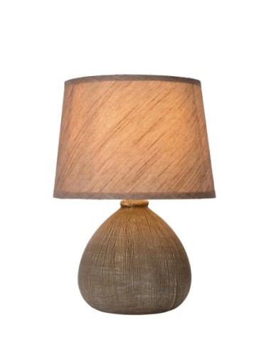 Lampe de table Diam. 18 cm 1xE14  taupe - Lucide - Ramzi