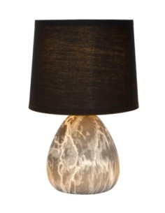 Lampe de table Diam. 16 cm 1xE14  noir et gris - Lucide - Marmo