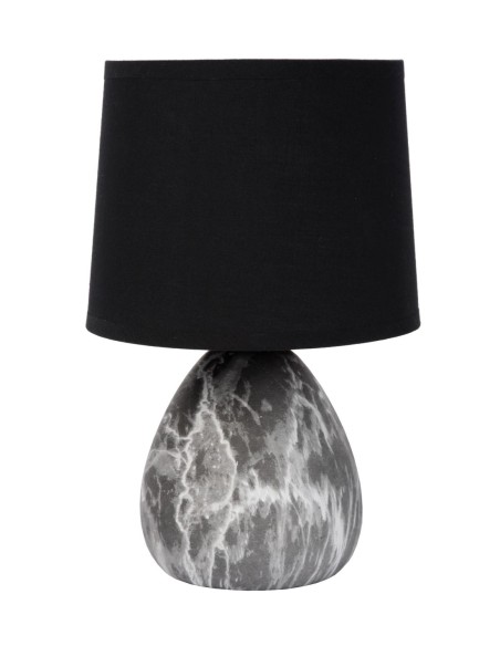 Lucide - Marmo - Lampe de table Diam. 16 cm 1xE14  noir et gris