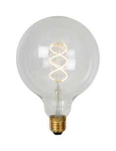 Ampoule filament Diam. 12,5 cm LED Dim. E27 1x4,9W 2700K Transparent -Lucide- G125