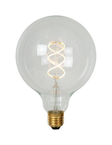 Ampoule filament Diam. 12,5 cm LED Dim. E27 1x4,9W 2700K Transparent -Lucide- G125