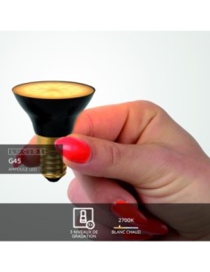 Ampoule led Diam. 4,3 cm LED 3 StepDim E14 1x5W 2700K Noir - Lucide - G45 2