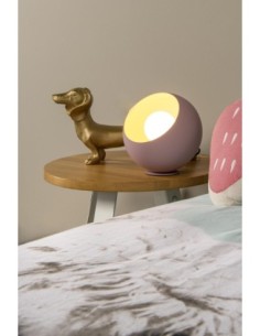 Lampe de table forme boule rose doux culot E27 - Lucide - Doredos 2