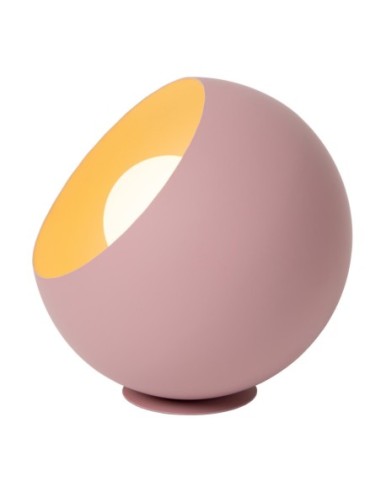 Doredos  de Lucide - Lampe de table forme boule rose doux culot E27
