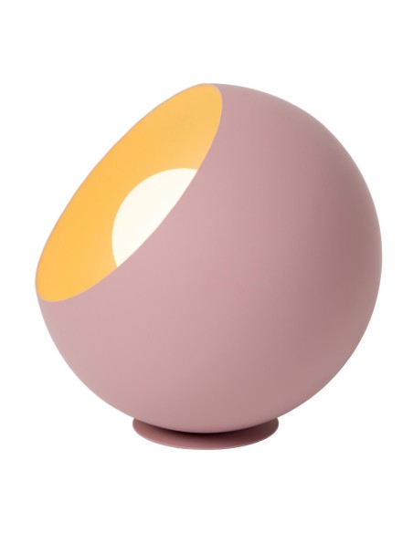Doredos  de Lucide - Lampe de table forme boule rose doux culot E27