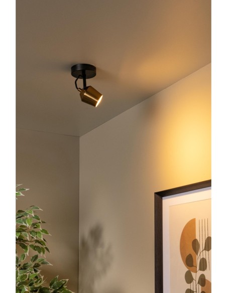 Plafonnier Diam. 10,5 cm 1xGU10 8 W Or Mat / Laiton - Lucide - Emile