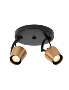 Plafonnier  Diam. 20 cm 2xGU10 8 W Or Mat / Laiton - Lucide - Emile