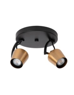 Plafonnier  Diam. 20 cm 2xGU10 8 W Or Mat / Laiton - Lucide - Emile 2