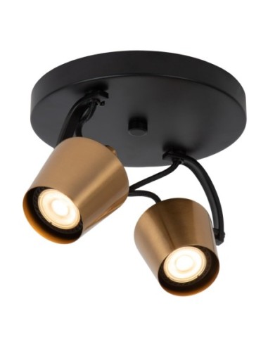 Plafonnier  Diam. 20 cm 2xGU10 8 W Or Mat / Laiton - Lucide - Emile