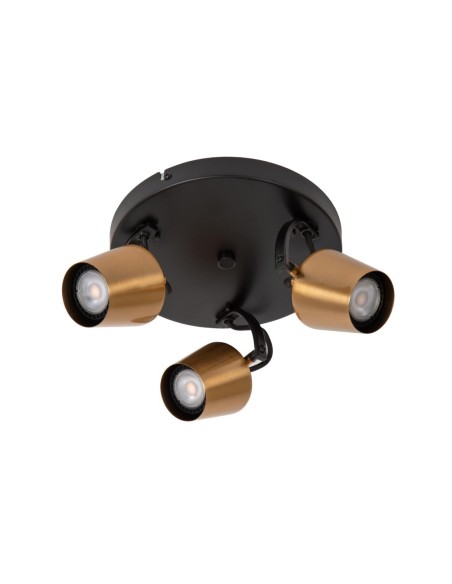 Plafonnier Led Diam. 23 cm 3xGU10 8W Or Mat / Laiton - Lucide - Emile