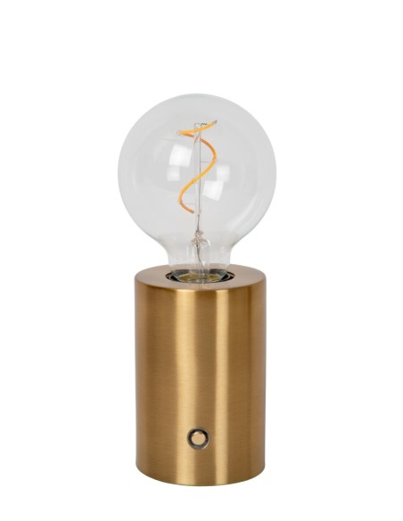 Lampe de table Diam. 8 cm LED  E27 1x1W 2700K Or Mat / Laiton - Lucide - Vivo