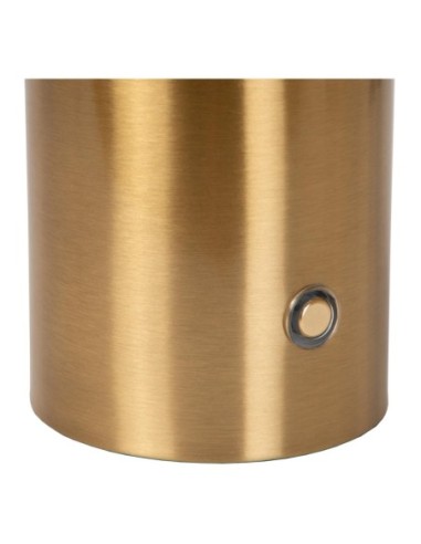 Lampe de table  Diam. 8 cm LED E27 1x1W 2700K Or Mat / Laiton - Lucide - Vivo