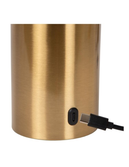 Lampe de table Diam. 8 cm LED  E27 1x1W 2700K Or Mat / Laiton - Lucide - Vivo