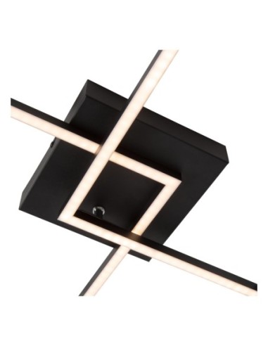 Plafonnier LED CCT 1x23W 2700K/4000K 950 Lm Noir- Lucide - Arianne