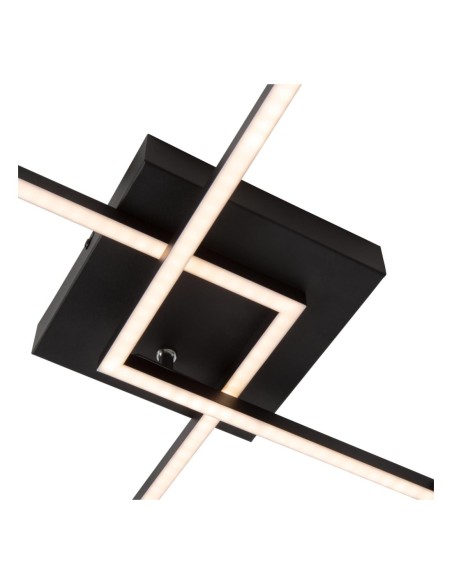 Plafonnier LED CCT 1x23W 2700K/4000K 950 Lm Noir- Lucide - Arianne