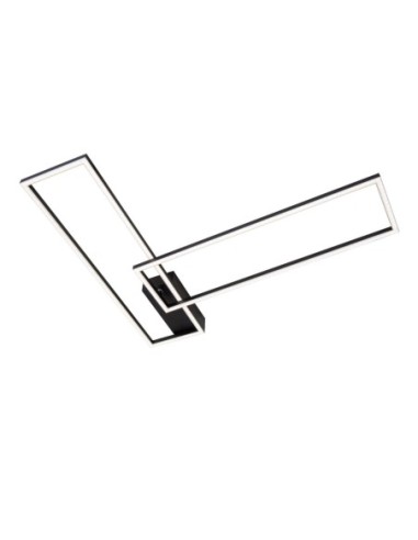 Plafonnier LED CCT 1x23W 2700K/4000K 1100 Lm Noir- Lucide - Arianne