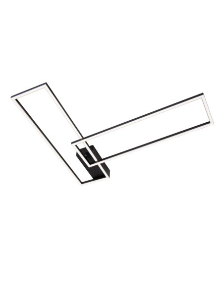 Plafonnier LED CCT 1x23W 2700K/4000K 1100 Lm Noir- Lucide - Arianne