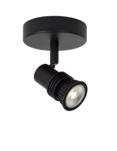 Plafonnier / Applique murale 1xGU10 40 W Dimmable Noir - Lucide - Kianti