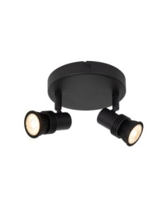 Plafonnier / Applique murale 2xGU10 40 W Dimmable Noir - Lucide - Kianti