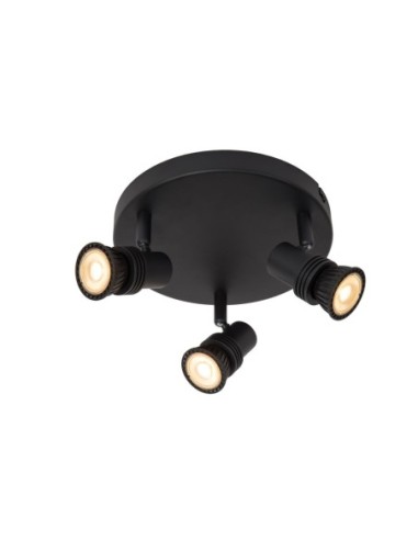 Plafonnier / Applique murale 3xGU10 40 W Noir - Lucide - Kianti