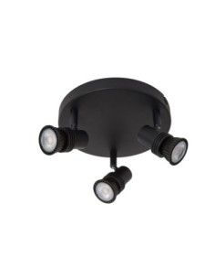 Plafonnier / Applique murale 3xGU10 40 W Noir - Lucide - Kianti 2