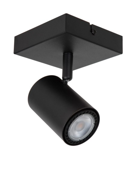 Plafonnier / Applique mural 1xGU10 40 W Dimmable Noir - Lucide - Amigo