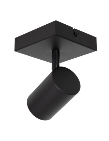 Plafonnier / Applique mural 1xGU10 40 W Dimmable Noir - Lucide - Amigo