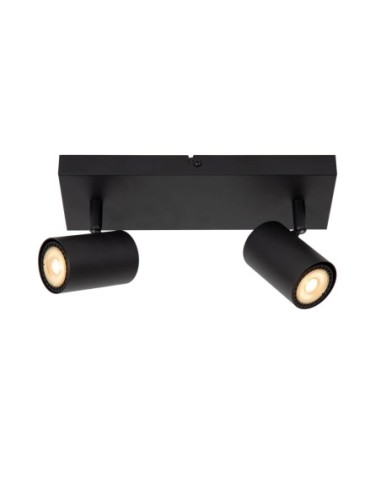 Plafonnier Led  2xGU10 40 W Dimmable Métal Noir - Lucide - Amigo