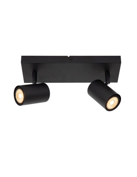 Plafonnier Led  2xGU10 40 W Dimmable Métal Noir - Lucide - Amigo