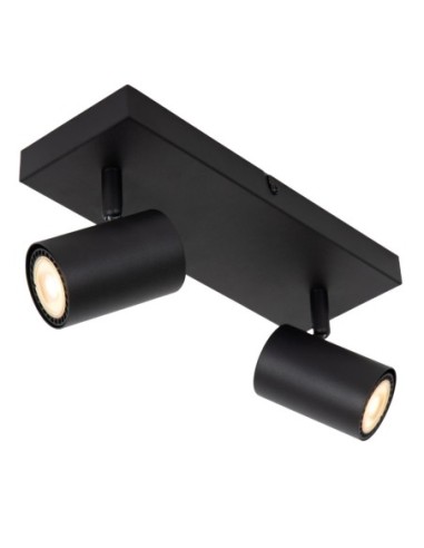 Plafonnier Led  2xGU10 40 W Dimmable Métal Noir - Lucide - Amigo