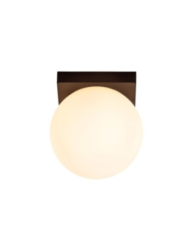 Plafonnier Salle de bains Diam. 13,5 cm LED  1x12W 1800K/3000K IP40 Noir - Lucide - Tassa