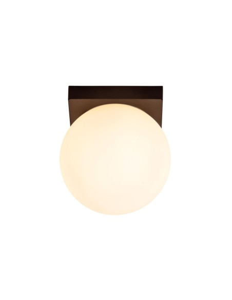 Plafonnier Salle de bains Diam. 13,5 cm LED  1x12W 1800K/3000K IP40 Noir - Lucide - Tassa