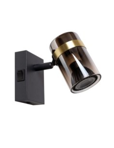 Applique murale 40 W 1xGU10 Verre Fumé et Noir - Lucide - UPTON 2