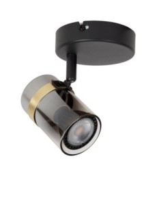 Plafonnier Led 40W 1xGU10 Verre Fumé & Noir - Lucide - UPTON 2