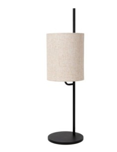 Lampe de table métal noir abat-jour lin - E27 - Lucide  - Magic 2